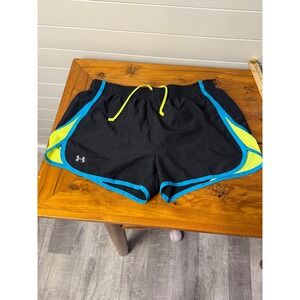 Under Armour HeatGear Women's Athletic Running Shorts Black Semi Fitted‎ Medium
